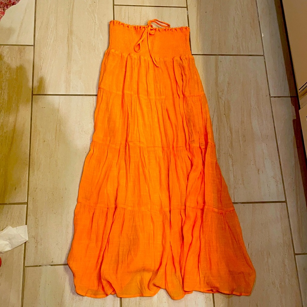 Beautiful strapless light flowy dress
